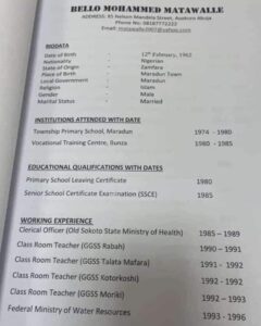 Tinubu's Minister CV 