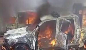 Vehicles Ablaze