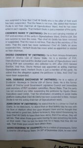 Ali Odefa Abducted, Tortured Our Ward Excos, Connived with Police on Trumped up Charges Against PDP members in Ebonyi- PDP Ward Chairman