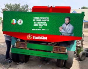 PHOTOS: Hon. Jimbo Breaks Record, Empowers Constituents With 15 Tons Tipper Automobiles