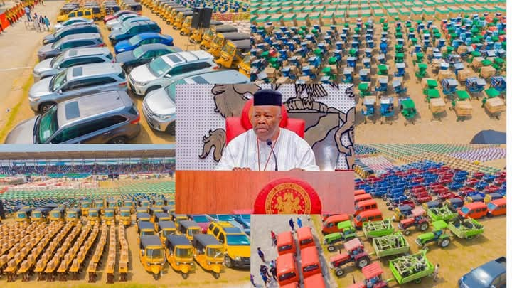 Akpabio Splashes Billions Worth Of Empowerment Items to Constituents, Urges Support for Tinubu.