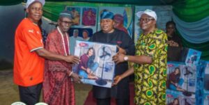 Backlash As Ondo Speaker Distributes Standing Fans To 35 Baales In Name Of Empowerment Name Of Empowerment